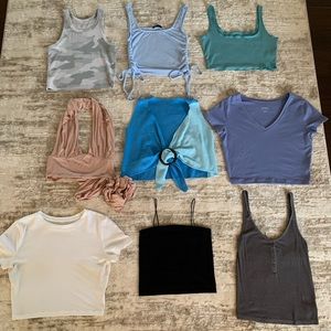Bundle of crop tops (American Eagle, Target, Shien)